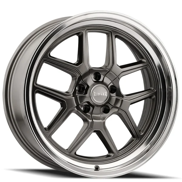 Ridler 610 Gloss Grey w/ Polished Lip Wheels