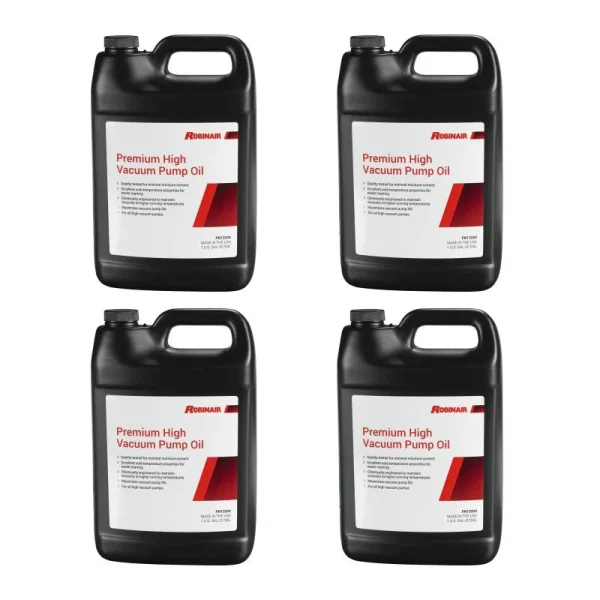 Robinair Premium High Vacuum Pump Oil, 1-Gallon Jug - Case of 4 (13204)