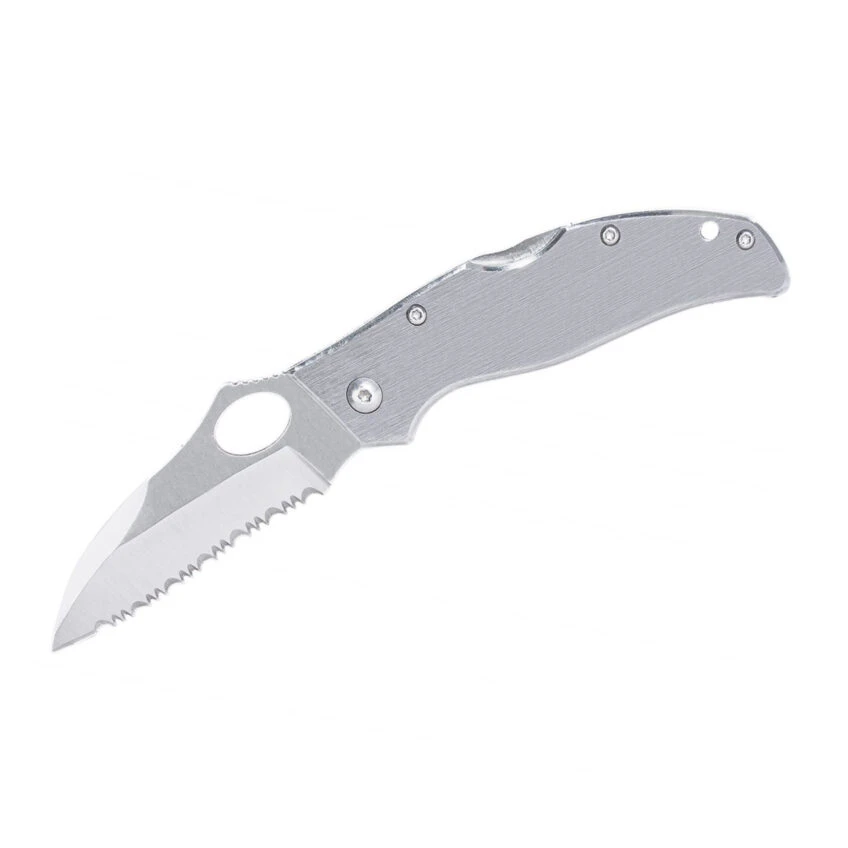 Roper Lockback Serrated Knife Stainless Steel Blade and Handle (RP0010S)