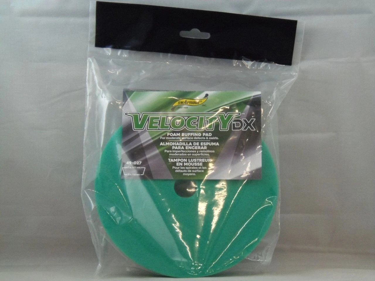 S.M. Arnold 49-027 7" Velocity DX Foam Pad - Green - Medium Cutting Pad — product image 4
