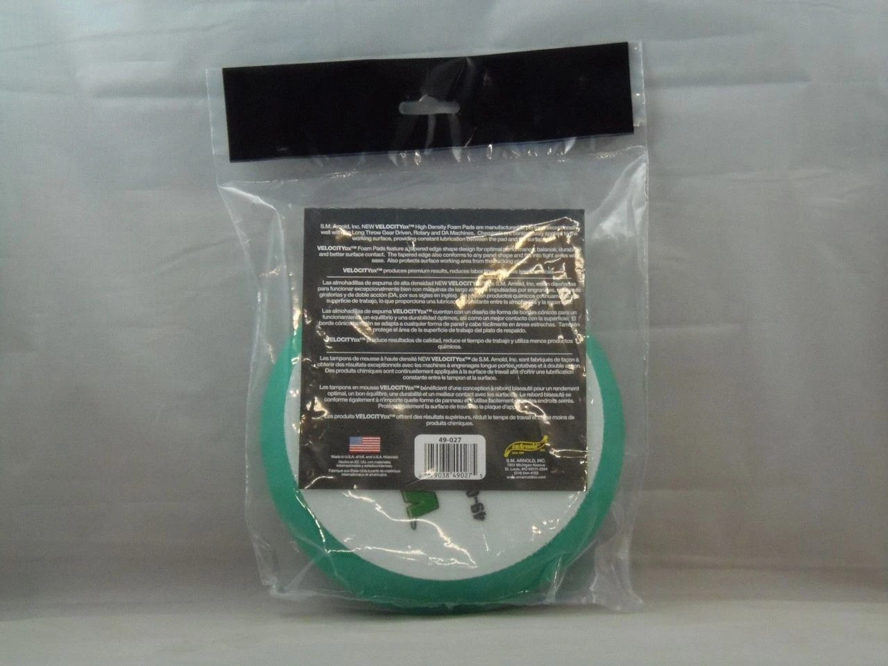 S.M. Arnold 49-027 7" Velocity DX Foam Pad - Green - Medium Cutting Pad — product image 5