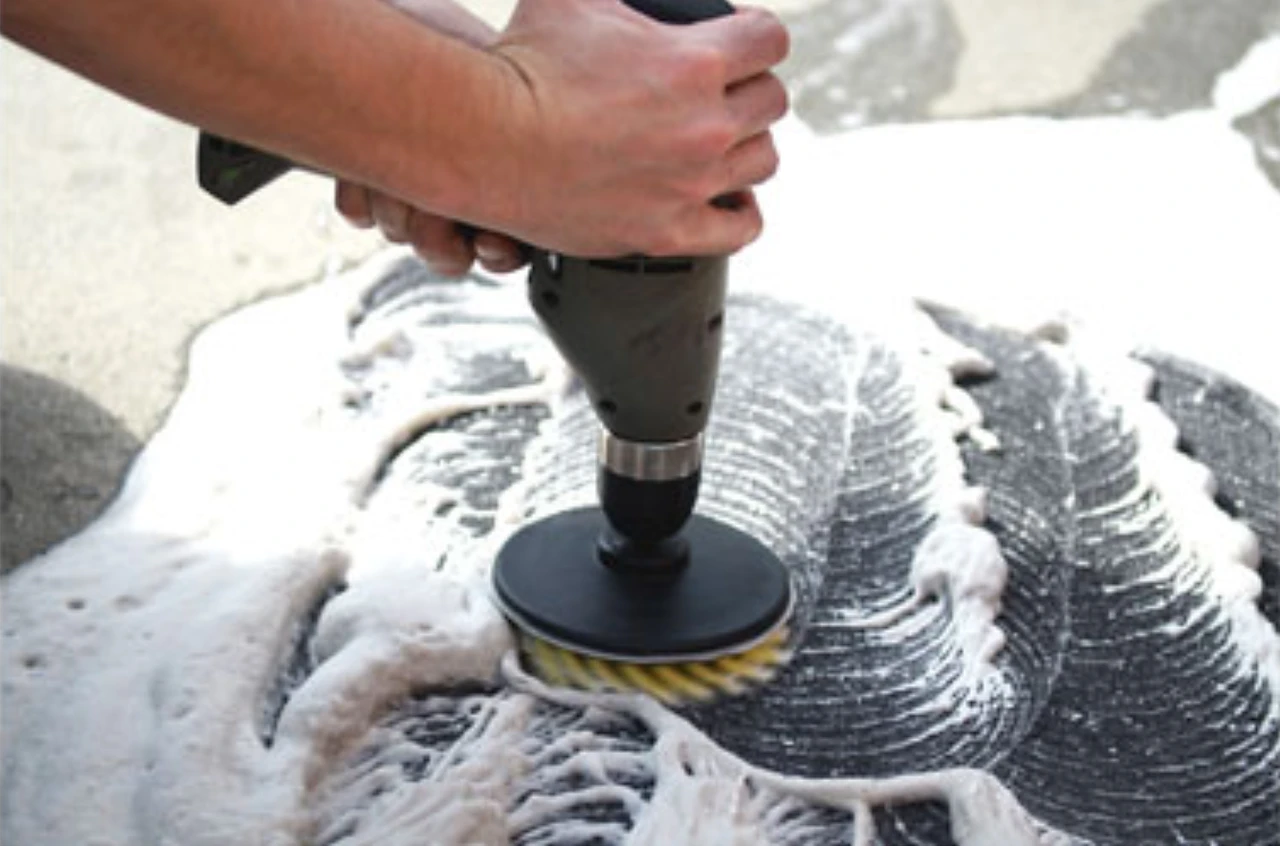 S.M. Arnold 83-062 Cordless Drill Brush - Medium Duty (Yellow Bristle) — product image 4