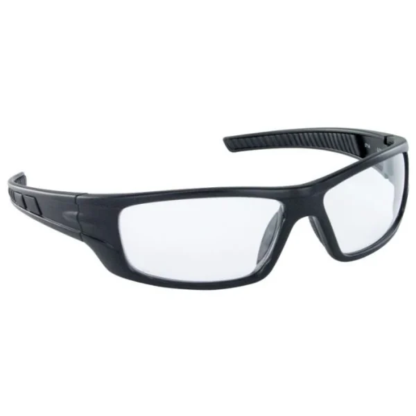 SAS Safety 5510-11 VX9 Safety Glasses - Black Frame - Clear Lens - Clamshell