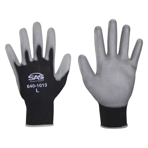 SAS Safety 640-1023 Pawz Polyurethane Coated Palm Glove, Large