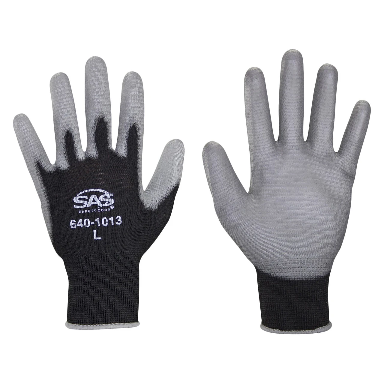SAS Safety 640-1023 Pawz Polyurethane Coated Palm Glove, Large