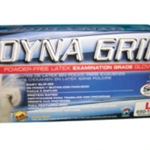 SAS Safety 650-1001 Dyna Grip Powder Free Latex Gloves 8 MIL S