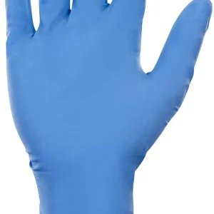 SAS Safety 6607-40 Derma-Max Powder-Free Blue Nitrile Disposable Gloves, Medium