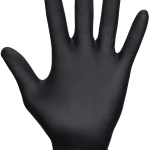 SAS Safety 66517-01 Extra Strength Disposable Gloves, Medium, Nitrile, Black