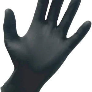 SAS Safety 66542 Professional Powder-free Black Nitrile Disposable Gloves - M