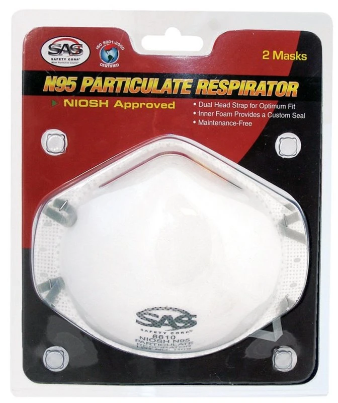 SAS Safety 8610-50 N95 Rated Particulate Respirator / Dust Mask — product image 3