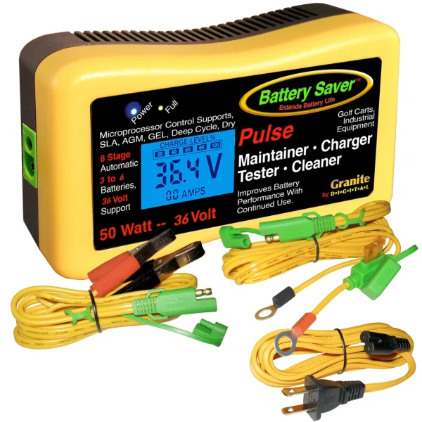 Save A Battery 2365-36-LCD 36v 50 W (1.39A) Maintainer, Pulse Cleaner & Tester