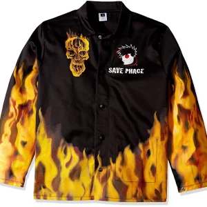 Save Phace Welding Jacket With Flames Design - Xl, Large (3012411)