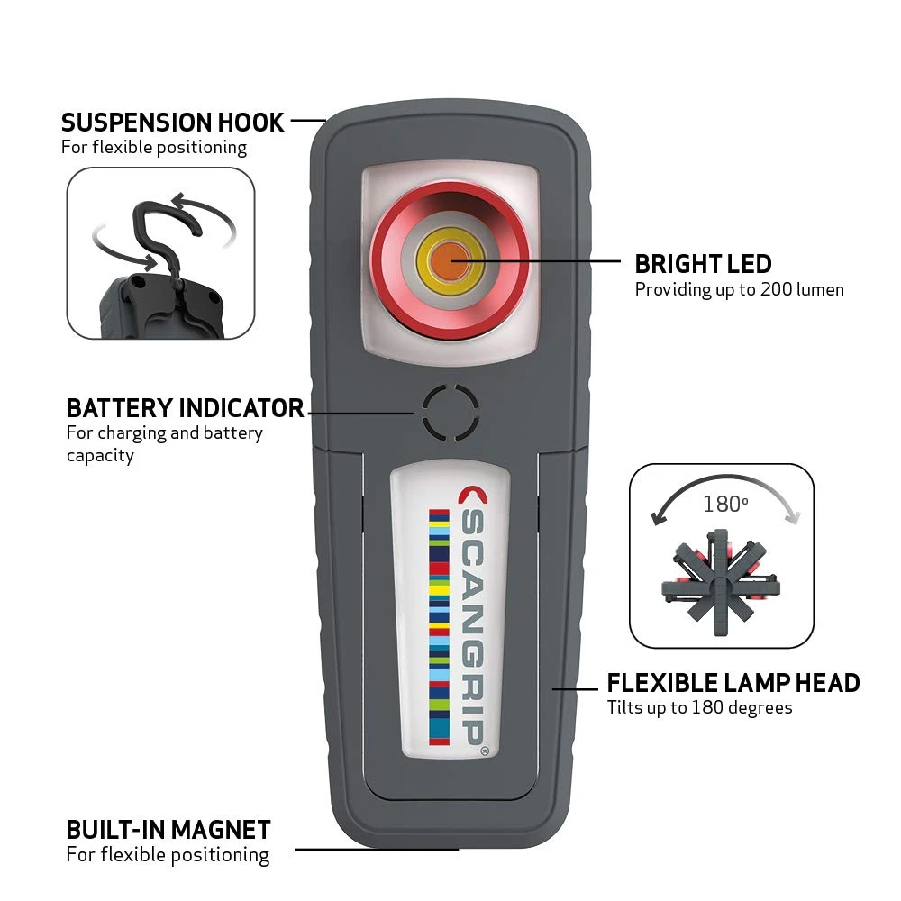 Scangrip MiniMatch 2-Colour Rechargeable Work Light (03.5650) — product image 2