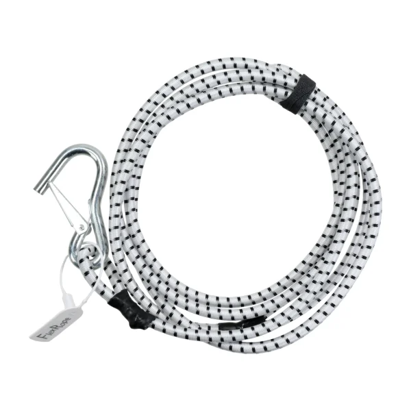 Seabolt FlexRope Boat Rope For Tie Off 10’ Spring Damping B and W (FLXRP-WHTBLK)