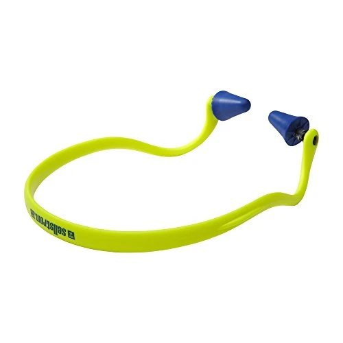 Sellstrom Reusable Banded Ear Plugs 25dB NRR Hi-Viz Green/Blue (S23430)