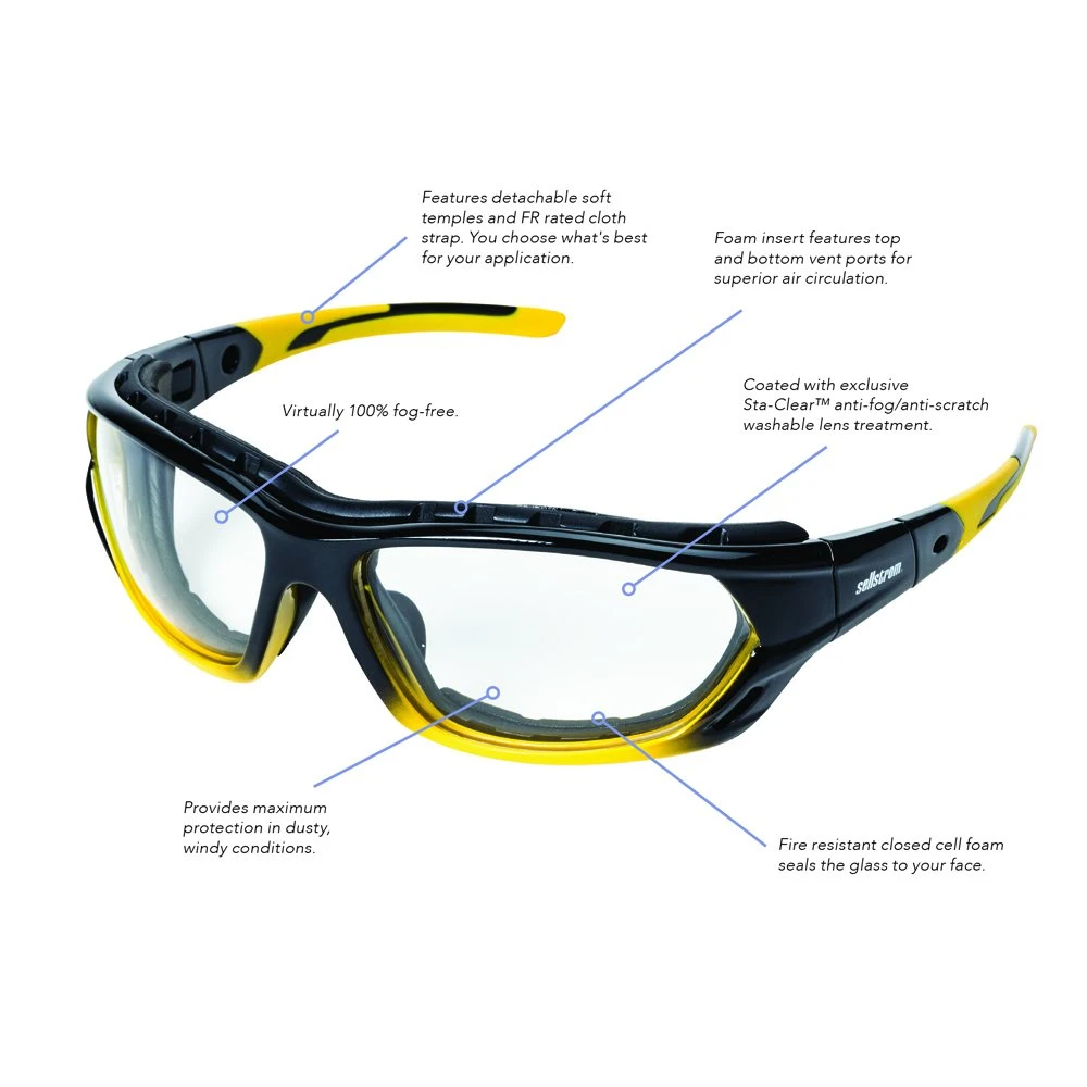 Sellstrom Sealed Polycarbonate Safety Glasses – I/O Tint (JB-SRX-S70002) — product image 2