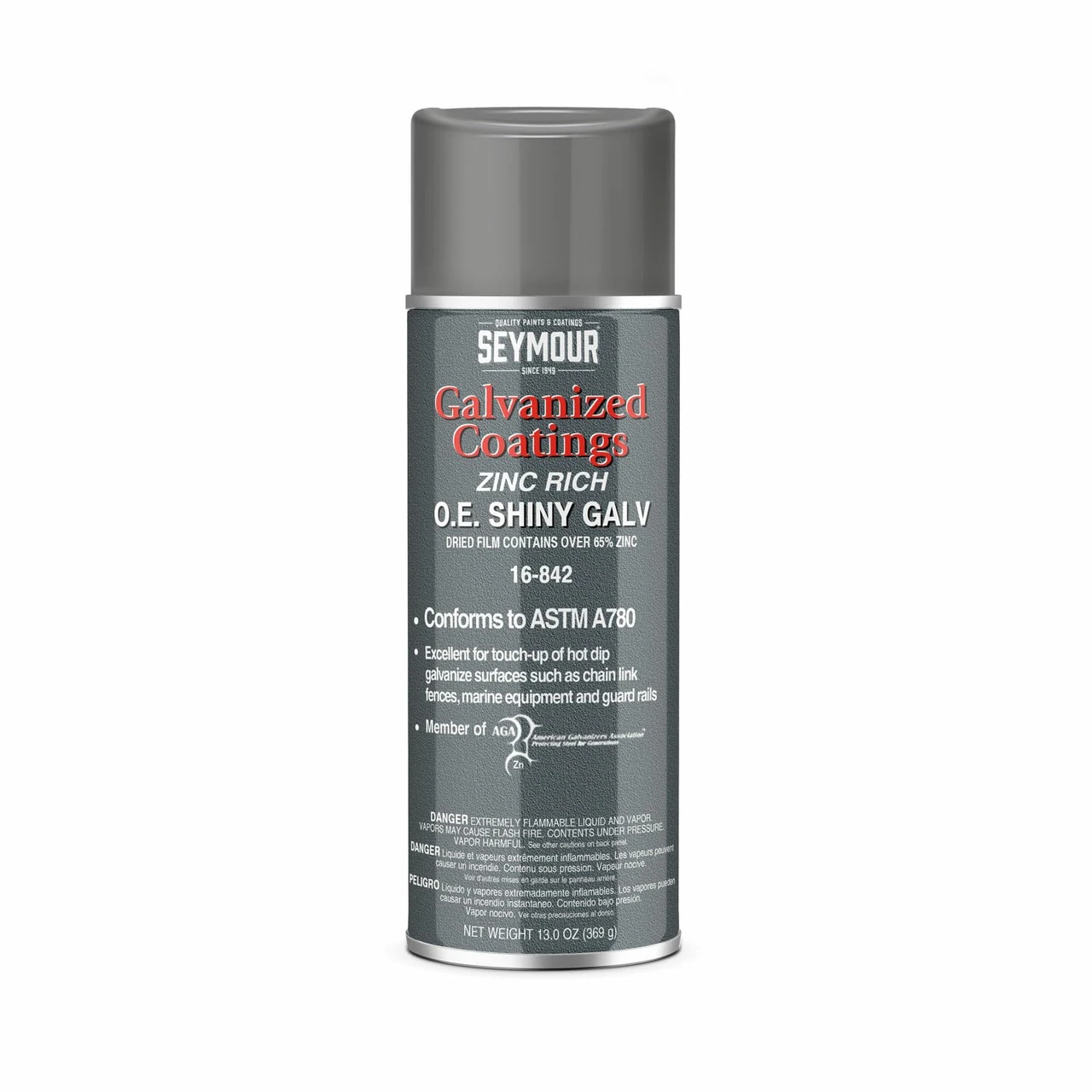Seymour Galvanized Coatings Spray Paint, Oe Shiny (16-842)