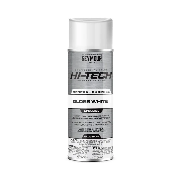 Seymour Hi-Tech Enamels Spray Paint, Gloss White (16-113)
