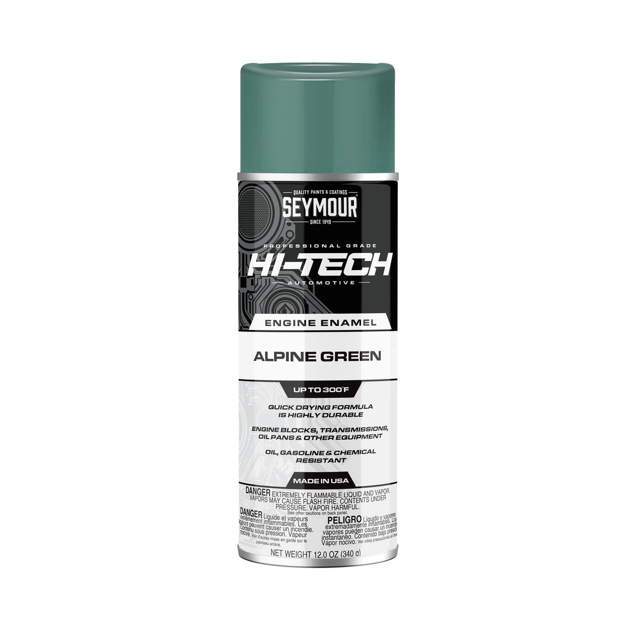 Seymour Hi-Tech Engine Spray Paint, Alpine Green (EN-60)