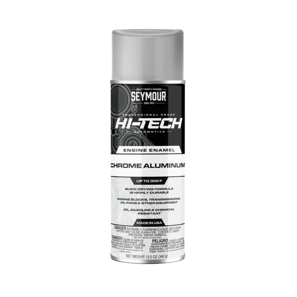Seymour Hi-Tech Engine Spray Paint, Chrome Aluminum 12 Ounce (EN-41)
