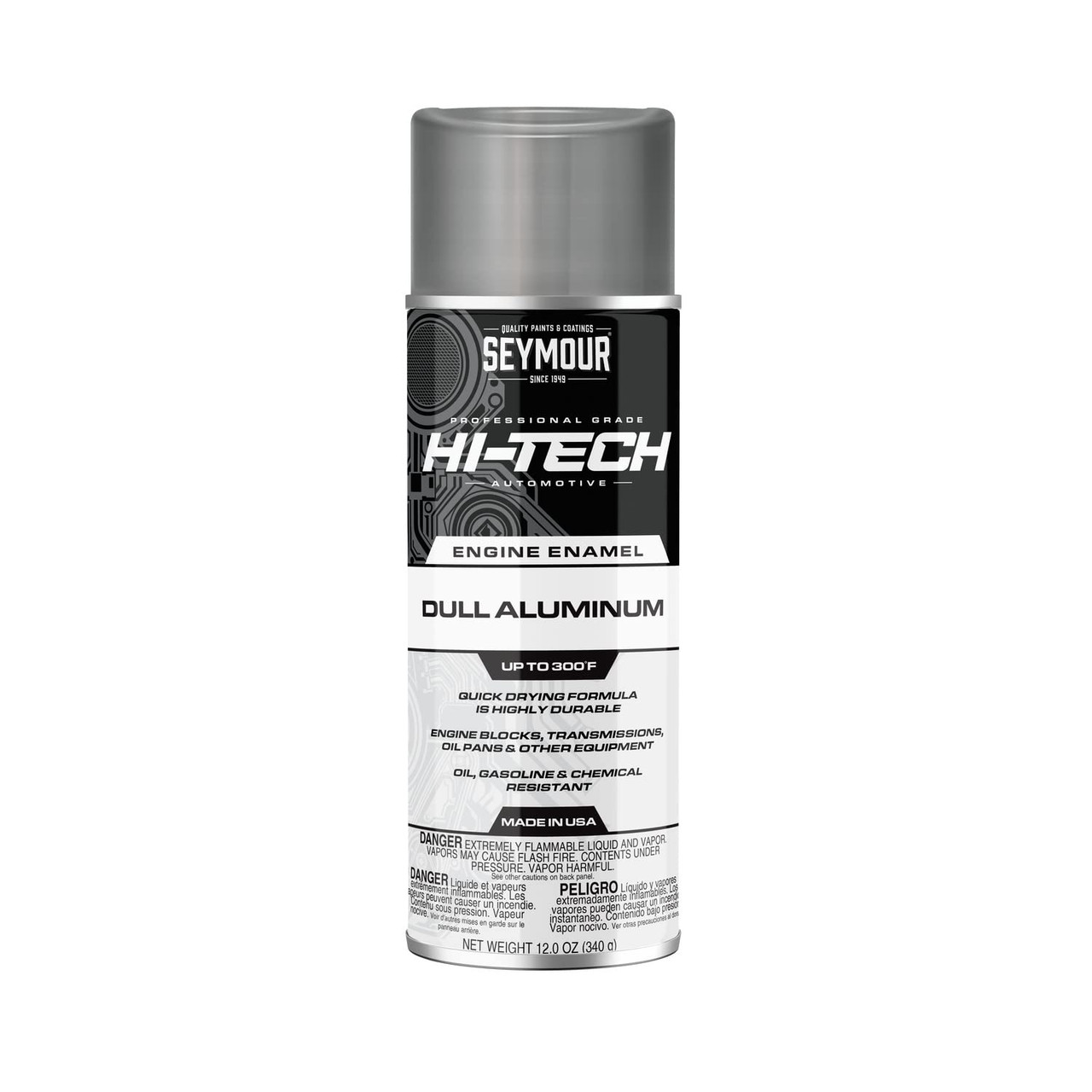 Seymour Hi-Tech Engine Spray Paint, Dull Aluminum 12 Ounce (EN-71)