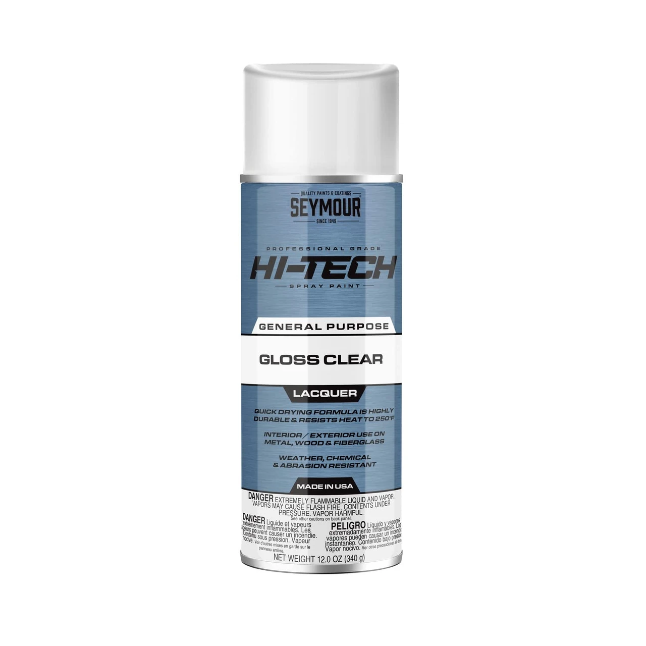 Seymour Hi-Tech Lacquers Spray Paint, Dull Aluminum Metallic (16-132)