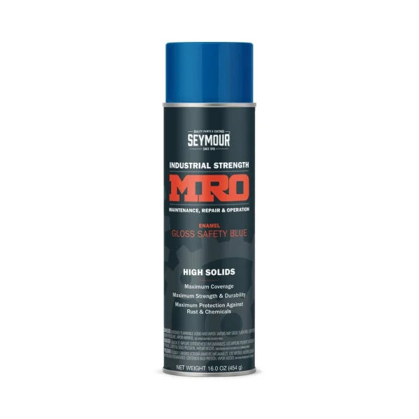 Seymour Paint 16oz Safety Blue MRO High Solids Spray Paint (620-1427)