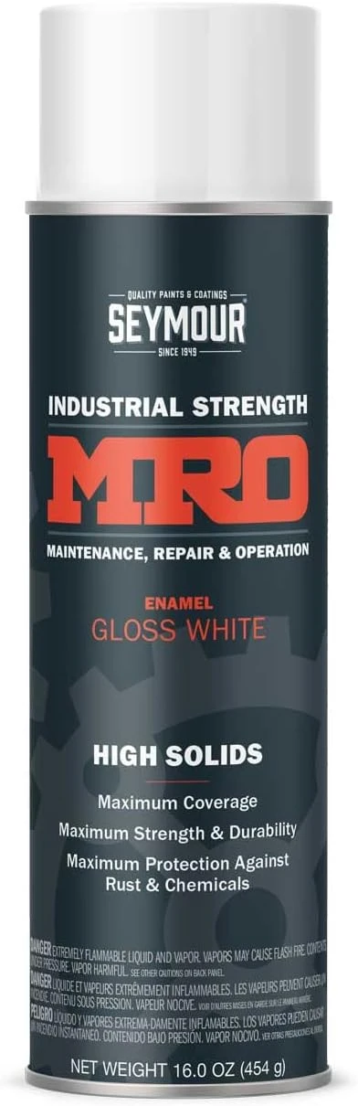 Seymour Paints 620-1413 Industrial MRO High Solids Spray Paint, Gloss White