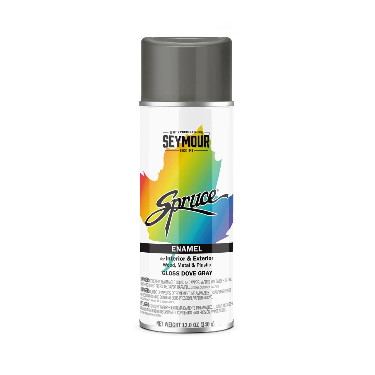 Seymour Spruce Enamel Spray Paint, Gloss Dove Gray 12 Oz. (98-27)