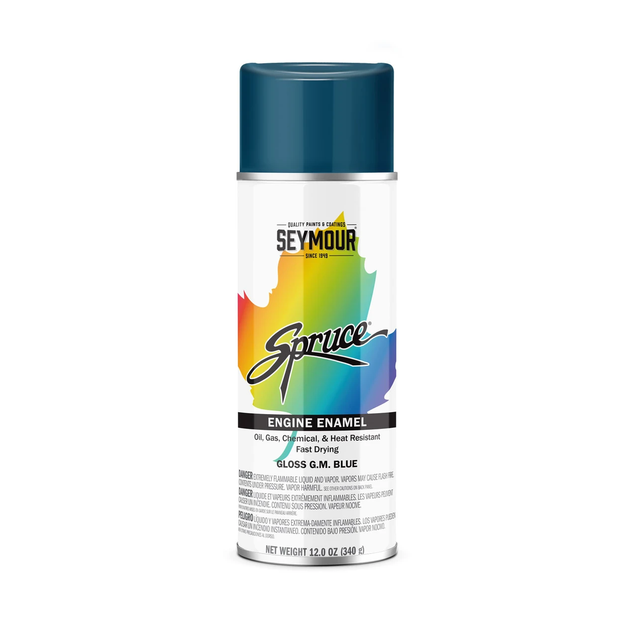 Seymour Spruce Heat-Resistant Engine Enamel Spray Paint, Gm Blue, 12 Oz. (98-67)
