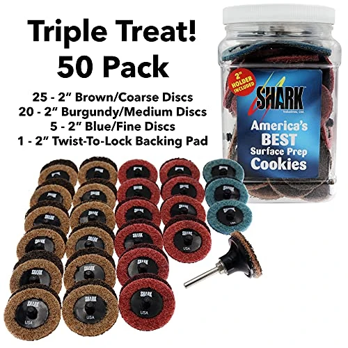 Shark 13094 50-Pack Triple Treat Quick Change Surface Prep Conditioning Discs — product image 4