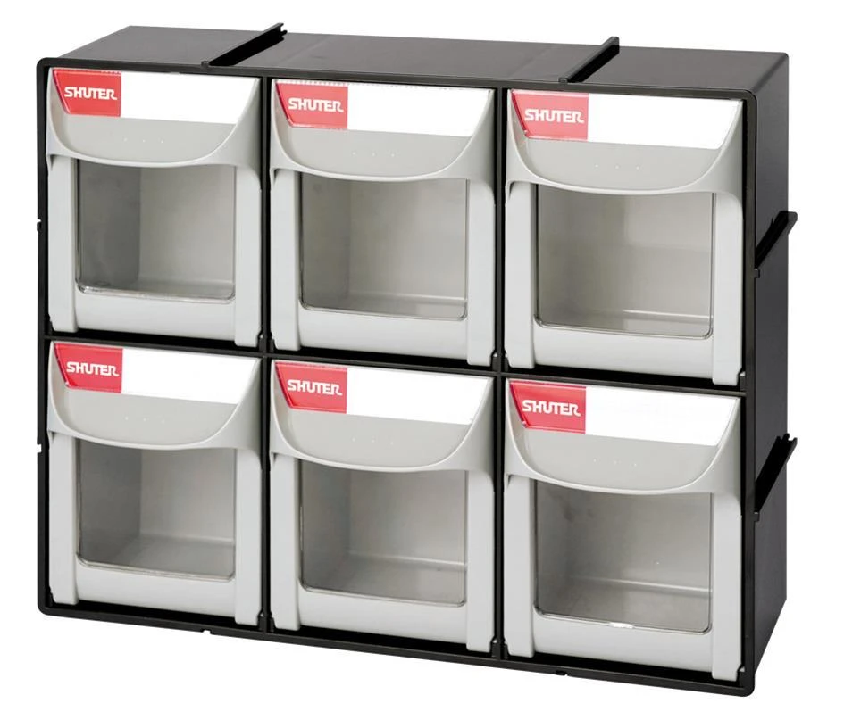 Shopsol Flip Out Part Storage Bins - 6 Compartment (Fo-306) (1010018)