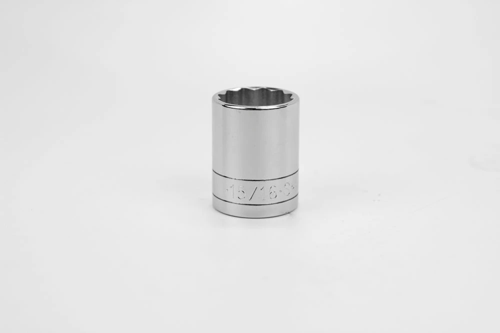 SK Tools 1/2" Drive 12-Point Fractional Standard Chrome Socket - 15/16" (40130)