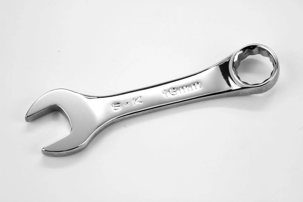 SK Tools 16 Mm 12 Point Metric Short Combination Chrome Wrench (88116)