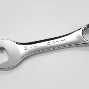 SK Tools 24 Mm 12 Point Metric Short Combination Chrome Wrench (88124)