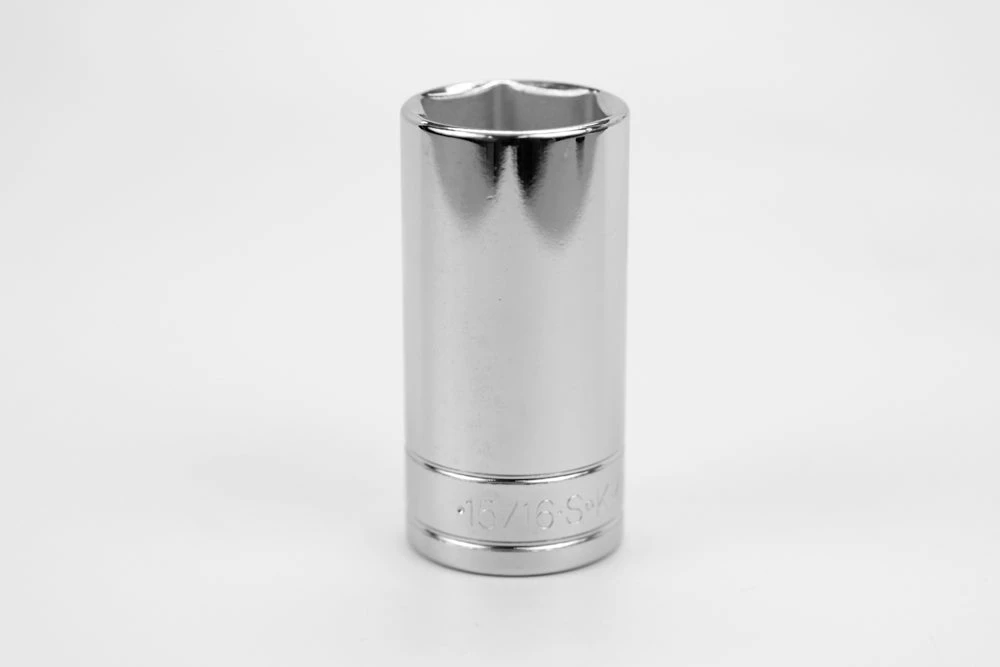SK Tools 3/8 In. Drive 6-Point Fractional Deep Chrome Socket - 15/16 In (40430)
