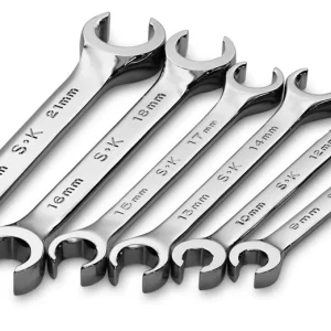 SK Tools 6 Piece SuperKorme Metric Flare Nut Wrench Set by Hand Tool (376)