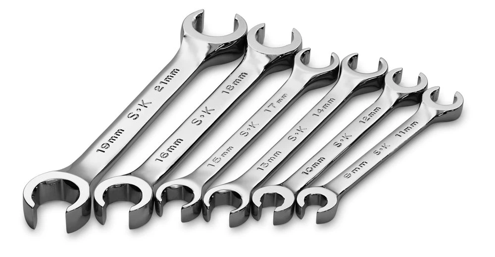 SK Tools 6 Piece SuperKorme Metric Flare Nut Wrench Set by Hand Tool (376)
