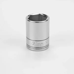 SK Tools 1/2 in. Drive 6-Point Metric Standard Chrome Socket 21mm (48221)