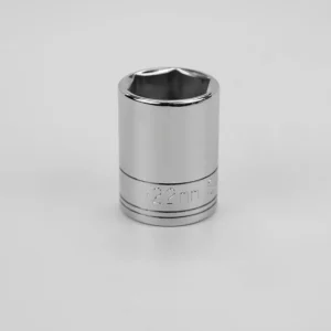 SK Tools 1/2 in. Drive 6-Point Metric Standard Chrome Socket 22mm (48222)