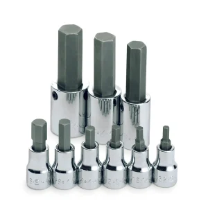 SK Tools 9-Piece 3/8" And 1/2" Drive Fractional Hex Bit Socket Set (19733)