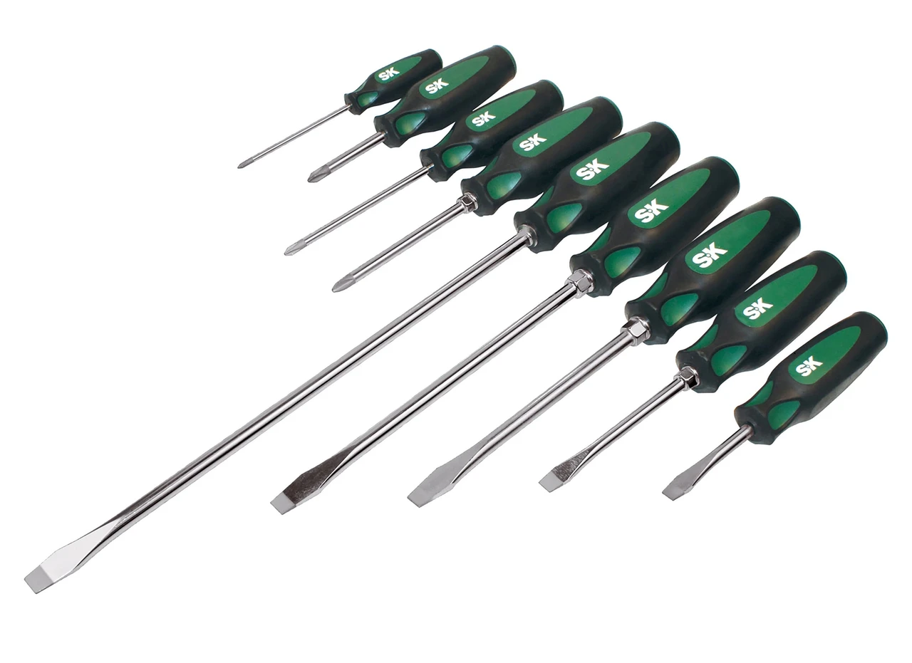 SK Tools 9 Piece Cushiongrip Combination Screwdriver Set (86007)
