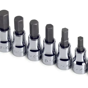 SK Tools Hex Bit Socket Set - Metric, 3/8" Drive, 8 Piece (SK19708)