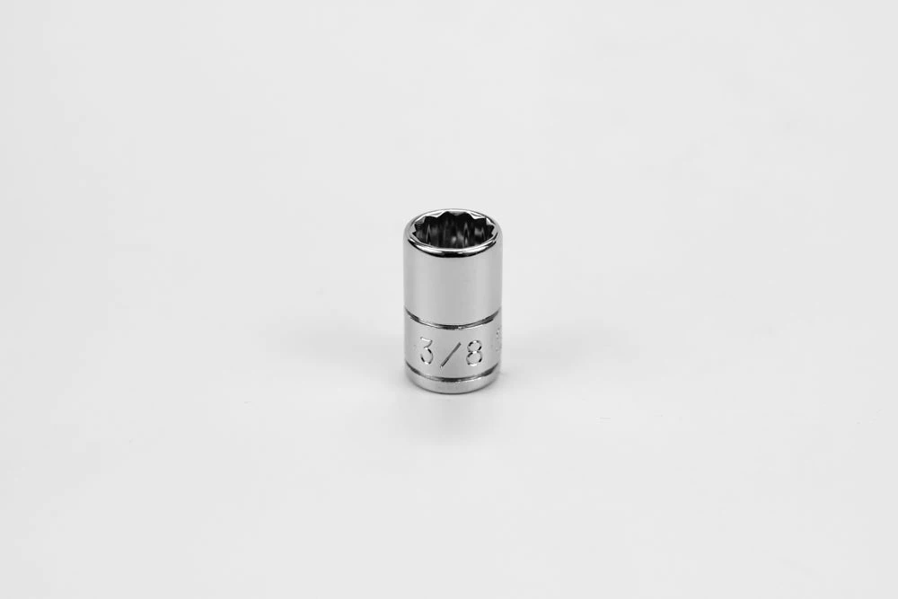 SK Tools Socket - Chrome, Standard, Fractional, 12 Point, 1/4" Drive, 3/8" (SK43912)