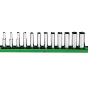 SK Tools Socket Set - Chrome, Deep, Metric, 6 Point, 1/4" Drive, 12 Piece (SK01345)