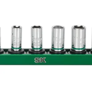 SK Tools Socket Set - Chrome, Standard, Metric, 6 Point, 1/4" Drive, 11 Piece (SK01503)