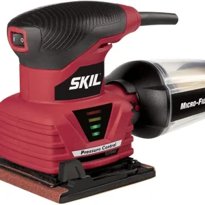 Skil Red 2Amp 1/4in Sheet Palm Sander w/ Pressure Control (7292-02)