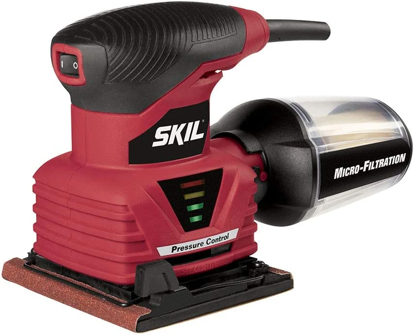 Skil Red 2Amp 1/4in Sheet Palm Sander w/ Pressure Control (7292-02)