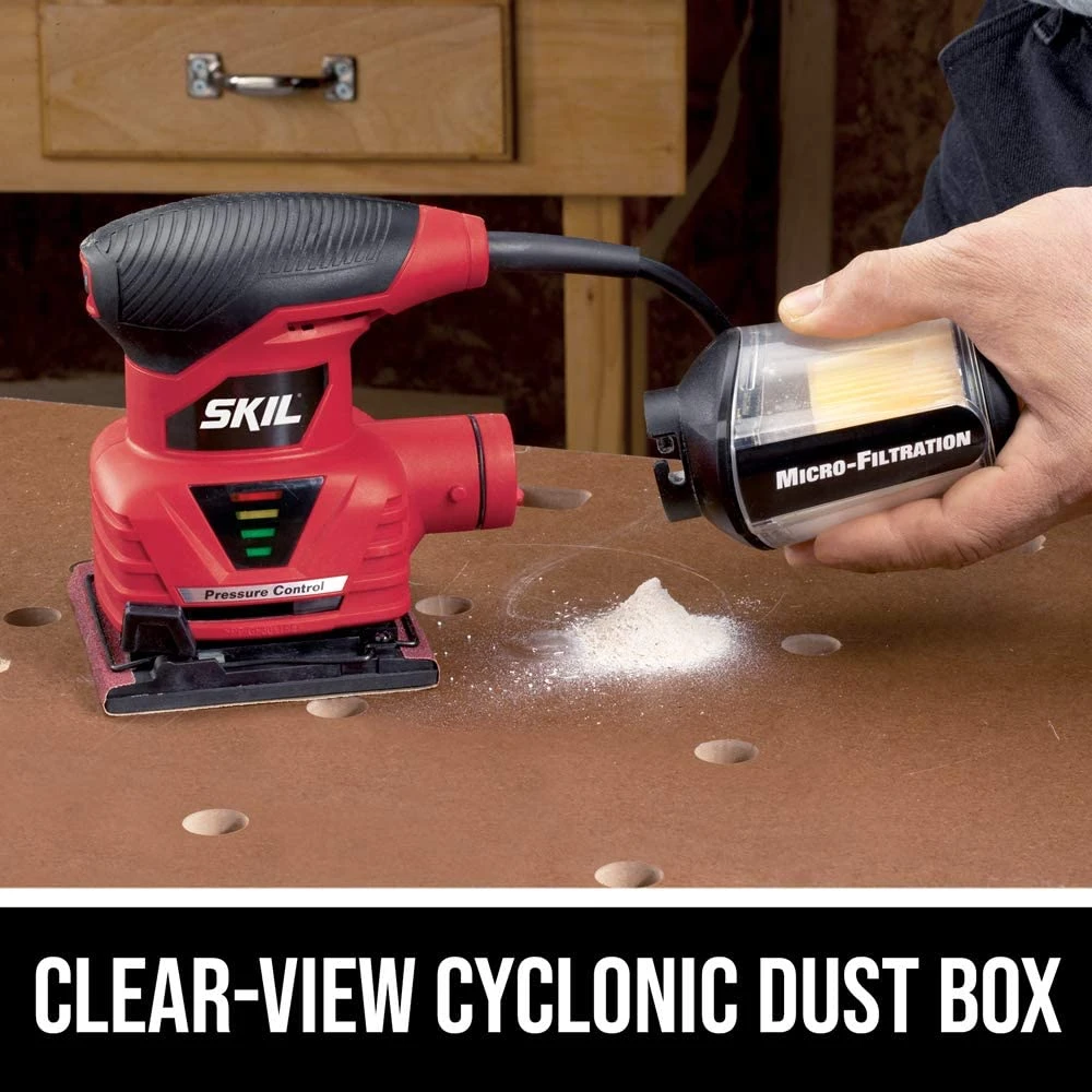 Skil Red 2Amp 1/4in Sheet Palm Sander w/ Pressure Control (7292-02) — product image 3