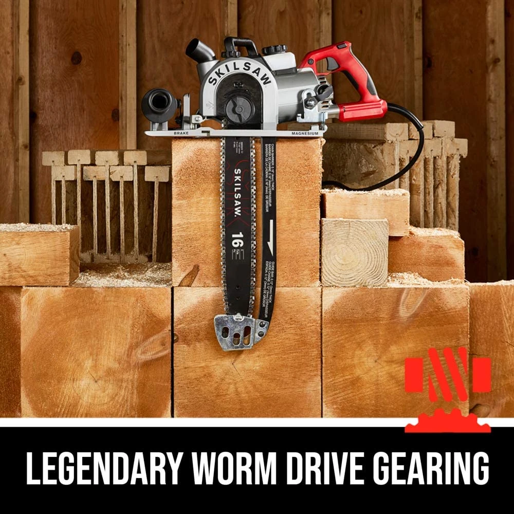 Skil Skilsaw 16in, SAWSQUATCH Worm Drive Carpentry Chainsaw (SPT55-11) — product image 2